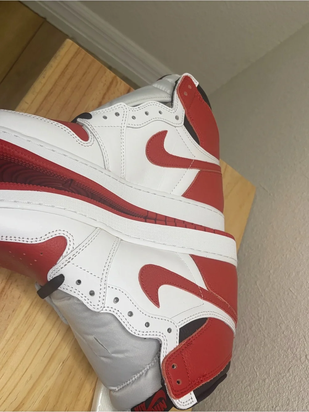 Nike White & Red High-Top Sneakers - Picture 6 of 13